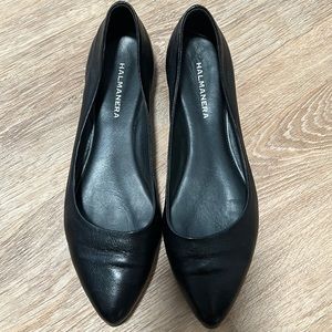 Halmanera Black Leather ballet flats